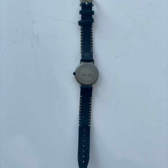 Timberland Titanium Watch Black Leather Band day/date Made in Italy - Picture 4 of 8